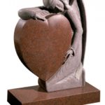 EC157 Imperial Red Granite Heart Memorial