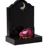 EC232 Dense Black Granite Children's Memorial Headstone