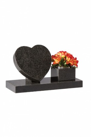 Dark Grey Granite Cremation Memorial Stone