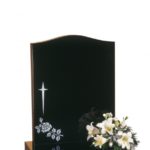 EC31 Dense Black Granite Memorial Headstone